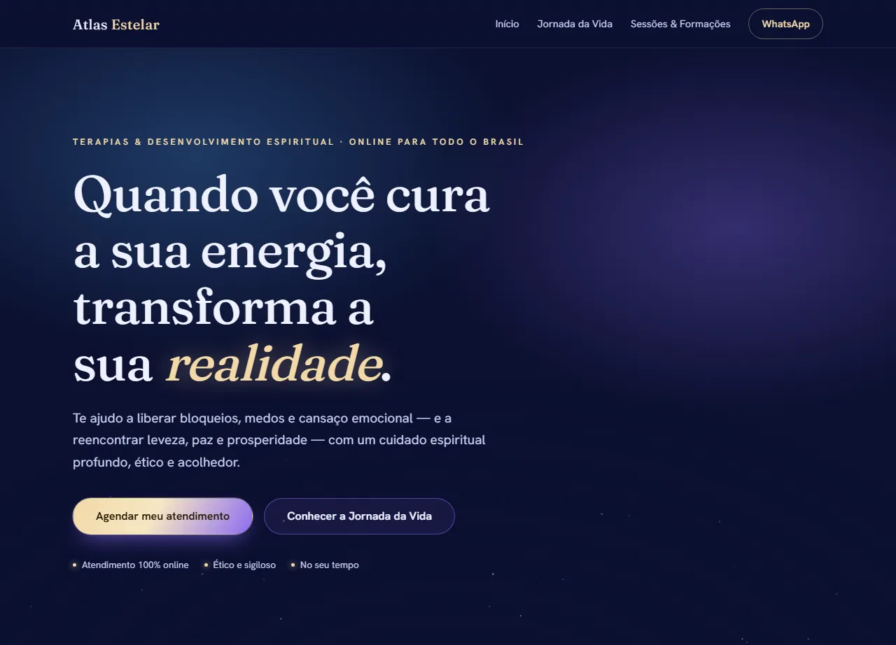 Screenshot do projeto Atlas Estelar