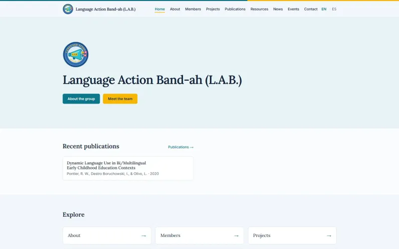 Prévia do projeto Language Action Band-ah (L.A.B.)