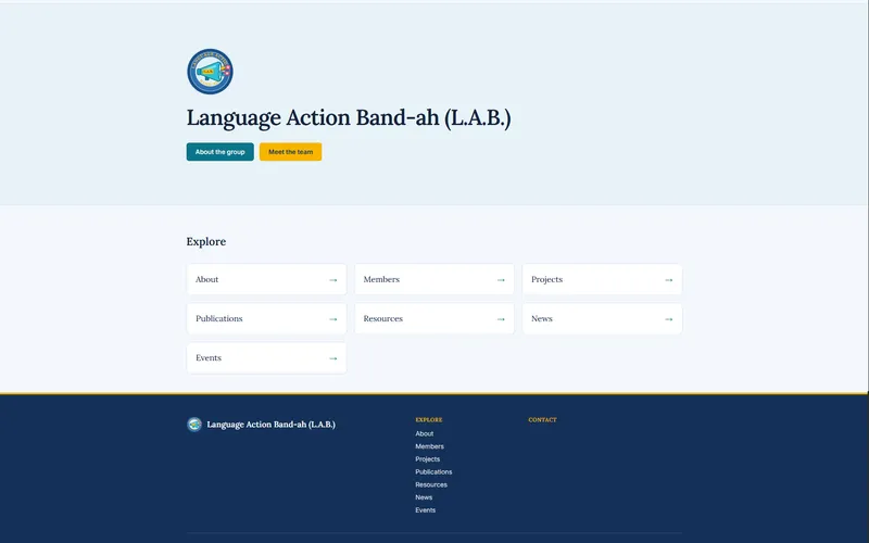 Prévia do projeto Language Action Band-ah (L.A.B.)
